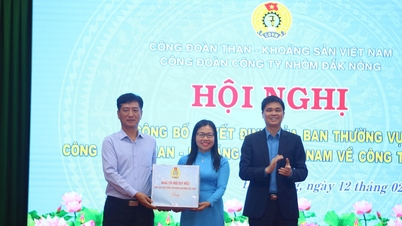 Tổng Liên đoàn Lao động Việt Nam thăm, tặng quà Công ty Nhôm Đắk Nông