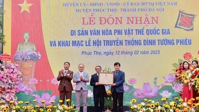 ស្រុក Phuc Tho ទទួលបេតិកភណ្ឌវប្បធម៌អរូបីជាតិ "ពិធីបុណ្យផ្ទះសហគមន៍ Tuong Phieu"