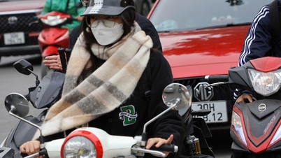 寒気が強まり、ハノイは雨が降り寒い