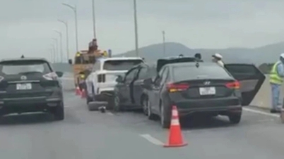 4 ô tô va chạm liên hoàn trên cao tốc Mai Sơn – Quốc lộ 45 chiều mùng 5 Tết