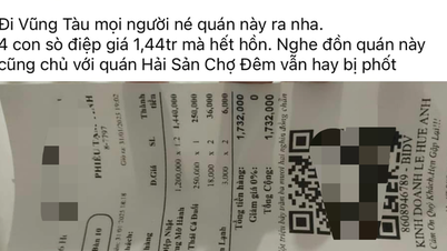 4 محار تكلف أكثر من 1.4 مليون دونج، ومطعم في فونج تاو "تحت التدقيق"