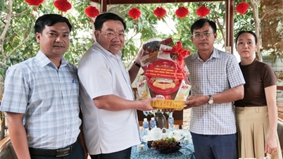 สหาย ตรีนห์ มินห์ ฮวง รองประธานคณะกรรมการประชาชนจังหวัด เยี่ยมและอวยพรปีใหม่แก่รามูวัน