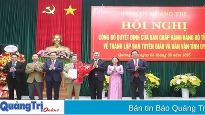 Announcing the decision to establish the Propaganda and Mass Mobilization Committee of Quang Tri Provincial Party Committee