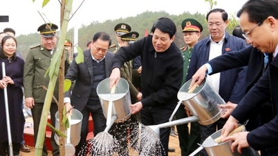 El presidente Luong Cuong inauguró el "Festival de plantación de árboles para recordar por siempre al tío Ho" en Lang Son