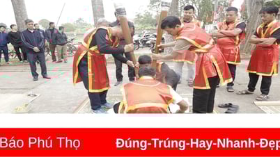 The custom of pounding rice cake in Truc Phe village