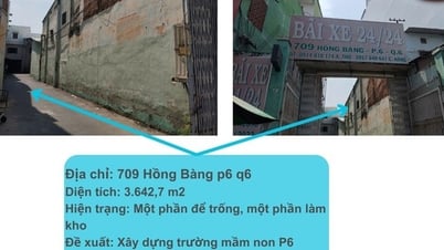 គណៈកម្មាធិការ​ប្រជាជន​ទីក្រុង​ហូជីមិញ​ដឹកនាំ​ខណ្ឌ​ទី​៦ ស្នើសុំ​ប្តូរ​ដី​សាធារណៈ​សម្រាប់​សាងសង់​សាលារៀន