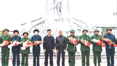 Many young men preparing to join the army in Kim Thanh are trained in Party awareness.