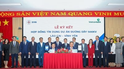 Unterzeichnung eines Vertrags zur Bereitstellung eines Kreditpakets von über 5.000 Milliarden VND für das 500-kV-Übertragungsleitungsprojekt Lao Cai – Vinh Yen