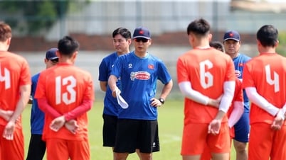 Binh Duong fans brave the sun to film a clip of the Vietnam team, coach Kim makes a surprising decision