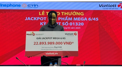 Buying Vietlott tickets by phone, a person in Ha Giang province won 22.8 billion VND
