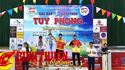 Gần 800 vận động viên tham gia Giải bán Marathon Tuy Phong lần III