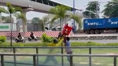 Sicherheitsbeamter der U-Bahn-Station Ben Thanh – Suoi Tien „streitet“ mit Fahrer eines Tech-Cars und sorgt für Empörung