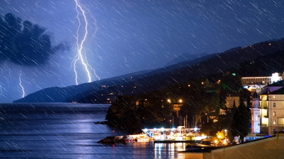 Some localities have rain at night
