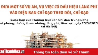 Đưa một số vụ án, vụ việc có dấu hiệu lãng phí vào diện Ban Chỉ đạo theo dõi