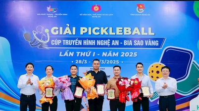 Nearly 400 athletes participated in the first Nghe An Television Pickleball Cup - Sao Vang Beer