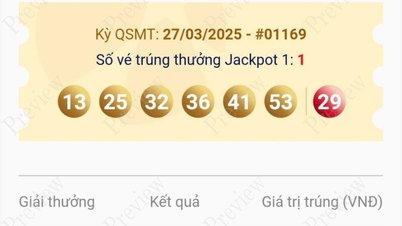 แจ็กพอต Vietlott กว่า 186 พันล้านดอง ตกเป็นของเจ้าของแล้ว