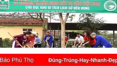 Trồng cây thuộc Dự án “Vườn ươm Quốc gia Đền Hùng”
