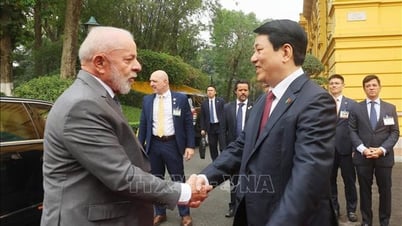 Chủ tịch nước Lương Cường chủ trì lễ đón chính thức Tổng thống Brazil