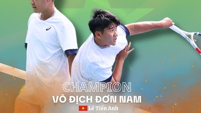 Le Tien Anh won two events of the 2025 U14 Asian Tennis Championships
