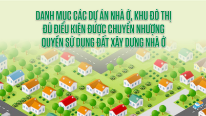 Danh mục các dự án nhà ở, khu đô thị đủ điều kiện được chuyển nhượng quyền sử dụng đất xây dựng nhà ở