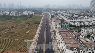 Baustelle in der Le Quang Dao Straße verlängert, bevor die gesamte Strecke im Mai für den Verkehr freigegeben wird