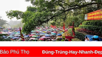 ភ្ញៀវទេសចរណ៍ជាង ៣២.០០០ នាក់មកទស្សនាពិធីបុណ្យប្រាសាទ Hung ក្នុងរយៈពេលពីរថ្ងៃចុងសប្តាហ៍