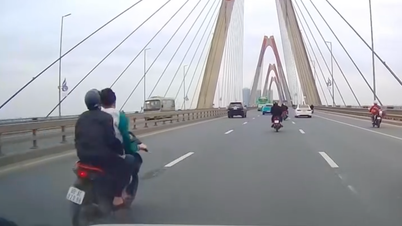 Điều tra nhóm thanh niên lạng lách, phóng xe 'bạt mạng' trên cầu Nhật Tân