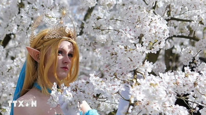 Deutschland: Kirschblüten locken Touristen in den „Weltgarten“ in Berlin