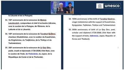 UNESCO phê duyệt khuyến nghị kỷ niệm 300 năm ngày sinh của danh nhân Lê Quý Đôn