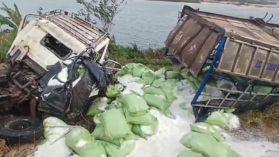 Авария на грузовике с солью в коммуне Нгиа Дунг