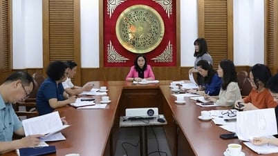 문화체육관광부 차관 Trinh Thi Thuy는 기초문화가족도서관부와 협력하고 있습니다.