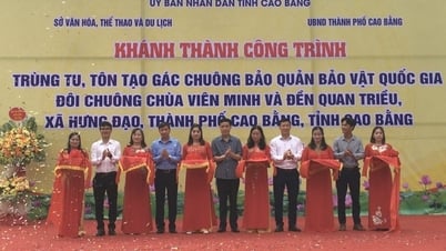 Khánh thành công trình trùng tu, tôn tạo gác chuông bảo quản Bảo vật quốc gia Đôi chuông Chùa Viên Minh và Đền Quan Triều