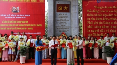 Mong Cai: Announcement of decision to admit 90 new party members on the occasion of the 50th anniversary of the Liberation of the South and National Reunification