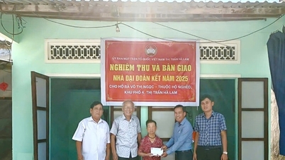 Ha Lam town hands over solidarity houses to poor households