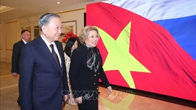 Tổng Bí thư Tô Lâm hội kiến Chủ tịch Hội đồng Liên bang Nga