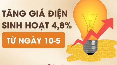 [Infographic] Người dân phải trả thêm bao nhiêu khi tăng giá điện sinh hoạt 4,8% từ hôm nay 10-5?