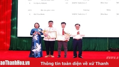 Thị xã Nghi Sơn tuyên dương, khen thưởng học sinh và giáo viên có học sinh đoạt giải trong kỳ thi học sinh giỏi cấp quốc gia, cấp tỉnh