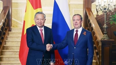 Tổng Bí thư Tô Lâm hội kiến Chủ tịch Đảng Nước Nga Thống nhất