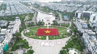 Feast your eyes on the record-breaking national flag formation of 9,000 Hai Phong residents - Lang Son Newspaper and Radio and Television Station