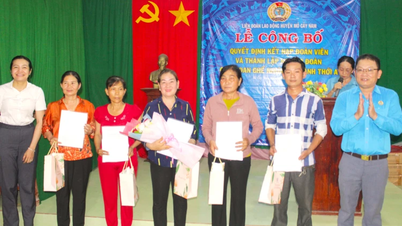 Thành lập Nghiệp đoàn cơ sở đan ghế nhựa xã Thành Thới A