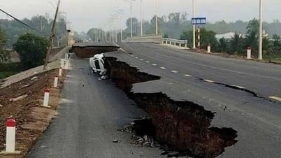 Sở Xây dựng Tây Ninh thông tin về vụ sụt lún khiến 5 người bị thương trên đường dẫn vào cầu Hoà Bình