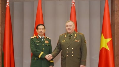General Phan Van Giang holds talks with Belarusian Defense Minister