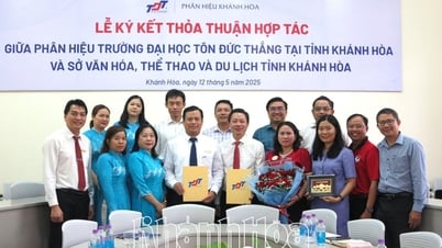 La sucursal de la Universidad Ton Duc Thang en Khanh Hoa y el Departamento de Cultura, Deportes y Turismo firmaron un acuerdo de cooperación.