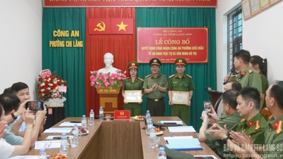 Công bố quyết định công nhận “Công an phường kiểu mẫu về an ninh, trật tự và văn minh đô thị” - Báo và Đài Phát thanh Truyền hình Lạng Sơn