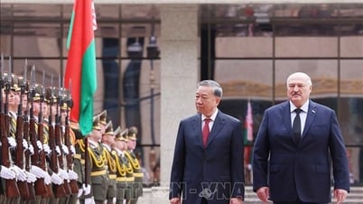 Lễ đón Tổng Bí thư Tô Lâm thăm cấp Nhà nước Cộng hòa Belarus