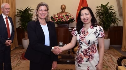 La vice-ministre des Affaires étrangères, Le Thi Thu Hang, a reçu le secrétaire général de la Fondation allemande FES à l'occasion du 35e anniversaire de la présence de la FES au Vietnam.