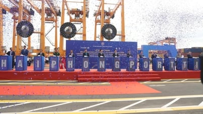 Vietnam National Shipping Lines und der Hafen von Hai Phong haben die internationalen Containerterminals Nr. 3 und 4 in Lach Huyen offiziell eingeweiht - Vietnam National Shipping Lines-VIMC