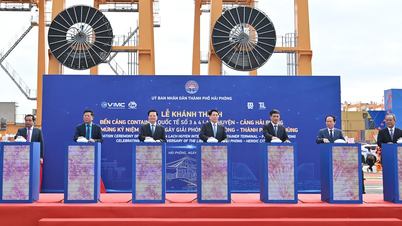 [រូបថត] ប្រធានរដ្ឋ Luong Cuong ចូលរួមពិធីសម្ពោធកំពង់ផែកុងតឺន័រអន្តរជាតិនៅទីក្រុង Hai Phong