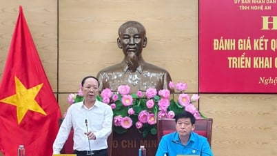 สหพันธ์แรงงานและคณะกรรมการประชาชนจังหวัดเหงะอานหารือถึงแนวทางแก้ไขเพื่อสร้างสรรค์การดำเนินงานในสถานการณ์ใหม่