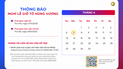 Thông báo Nghỉ lễ Giỗ tổ Hùng Vương